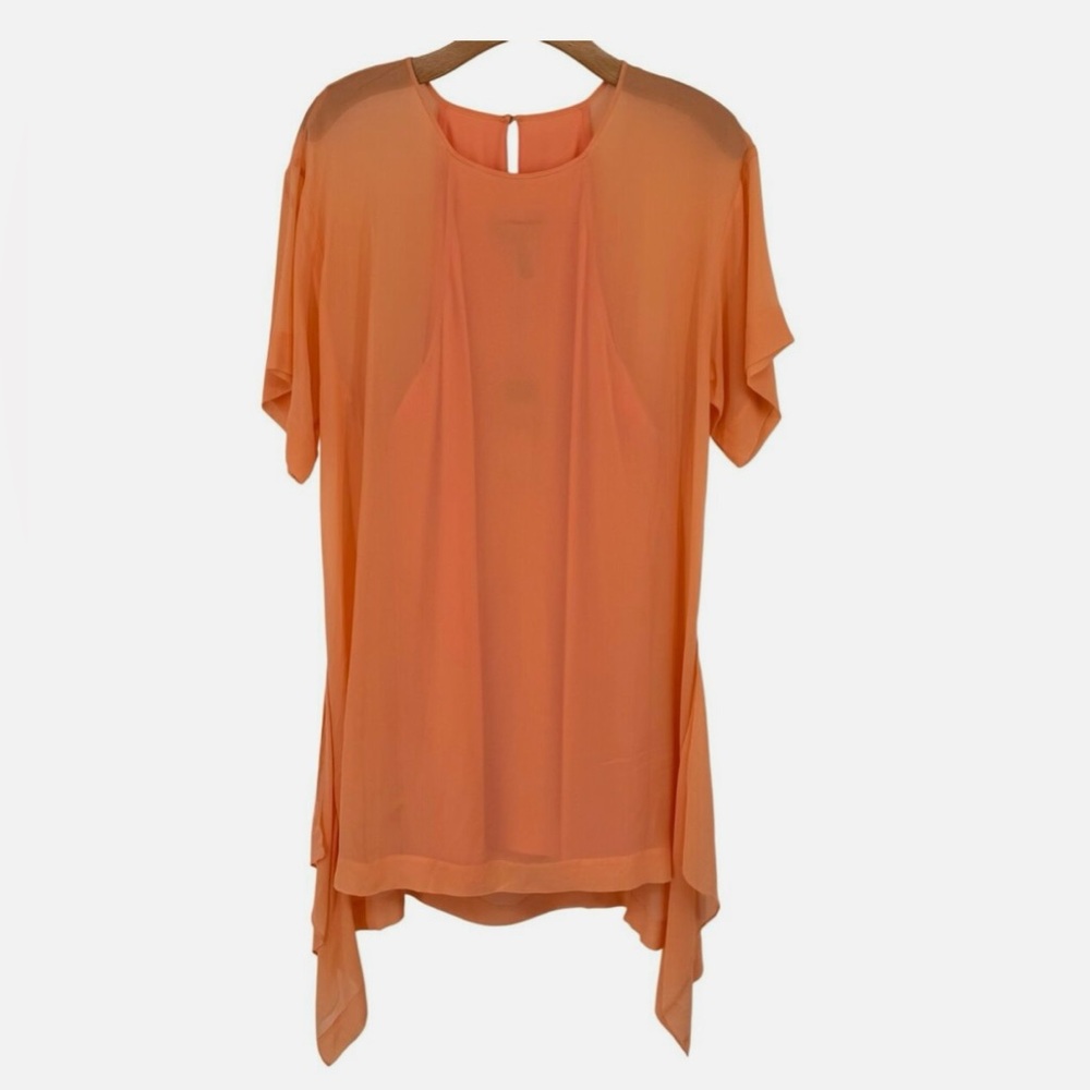 🍑 NWOT BCBGMaxAzria Asymmetrical Tunic, “Sharon”, in Bright Nectar 🍑